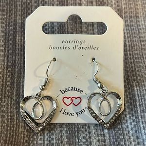 Jeweled Heart Earrings